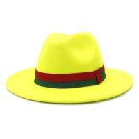 Lime Green New Fedora Hat Wholesale Rope Accessories Colorful Western Stage Performance Jazz Hat Top Hat Кепка Мужская