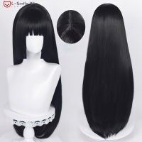 Anime Kakegurui Jabami Yumeko Hell Girl Enma Ai Black Long Straight Cosplay Wigs Heat Resistant Synthetic Hair Wigs Wig Cap