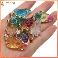 YESHE 20x30mm จี้สร้อยคอจี้ หลายสี จักระ7 จี้สามเหลี่ยม ของใหม่ การทำเครื่องประดับ หินคริสตัลหิน สำหรับผู้หญิง