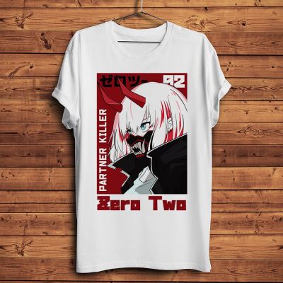 DARLING In The FRANXX คอกลมอนิเมะตลก Kawaii Waifu ZERO เสื้อยืดแบรนด์เสื้อยืดผู้ชายเสื้อยืดแบรนด์2023เสื้อยืดผู้ชาย Xs-3xl สไตล์ป๊อปยูนิเซ็กส์