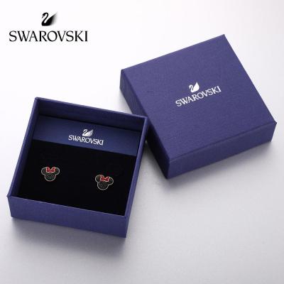 ต่างหูสวารอฟสกี้ SWAROVSKI Stud Earrings ˉMICKEY&amp;MINNIEˉDisney Cute ˉMinnie Mouse Stud Earrings Stud Earrings Womens fine jewelryTH