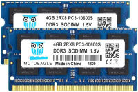 Motoeagle 8GB Kit (2x4GB) PC3-10600S DDR3 1333MHz 2Rx8 PC3 10600 SODIMM 204 Pin 1.5V Laptop Memory Notebook RAM Module for Intel AMD and Mac Computer DDR3 1333MHz SODIMM 4GB Blue PC3 10600S 4GBx2