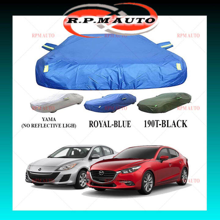 Mazda 3 20102023 High Quality Car Cover 190T Royal Blue Yama Peva Size M Selimut Kereta Mazda 3