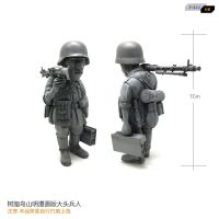 Q Resin Kits Edition Figure Soldier Big Head Soldier Machine Gunner Y-a24