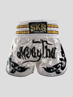 กางเกงมวย มวยไทย SKS Octopus Muaythai Short (White/Black)