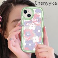 เคส Chenyyka สำหรับ iPhone 14 Pro Max 14 PLUS 13 Pro Max 13เคสขนาดเล็กลายการ์ตูนดอกไม้น่ารักดีไซน์ใหม่ขอบเป็นคลื่นเคสโทรศัพท์แบบใสกรอบซิลิโคนนิ่มป้องกันเลนส์กล้องเคสโปร่งใสกันกระแทก