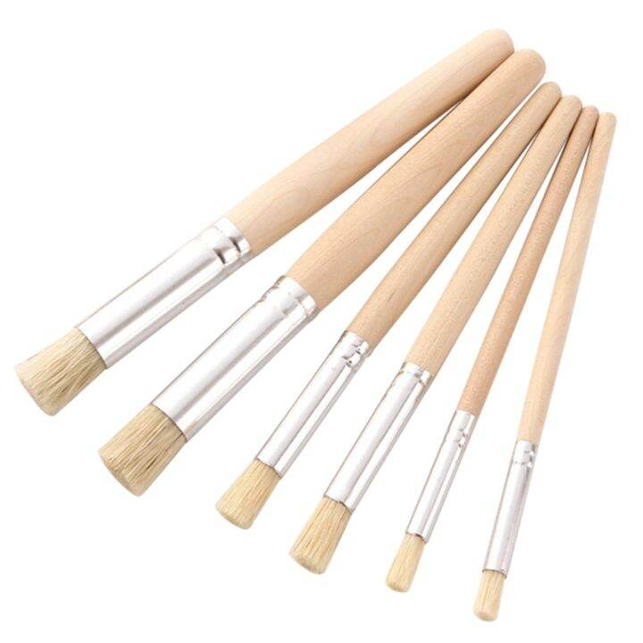 6 Pcs Multipurpose Stencil Paint Brush Artist Paint Brushes Soft Anti