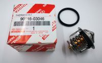 วาล์วน้ำแท้ พร้อมโอริงวาล์วน้ำ THERMOSTAT TOYOTA 82 องศา ขนาด 48mm สำหรับAE100 AE101-112,4A,5A-FE,3S-FE,5S-FE Part #90916-03046