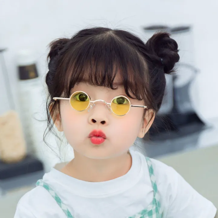 Children's Fashion Sunglasses 310 Years Old Boys And Girls Small Frame Round Metal Frame