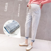 2021Pregnancy Clothes Pregnancy Jeans Adjustable Belly Maternity Women Jeans Pants Loose Elastic Waist Pregnant Woman Pants M-2XL