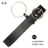 Korean Style Circle Buckle Ring Belt Large Pendant Round Head Fashion Hoop Black Love