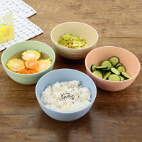 1 Set Creative Wheat Straw Bowl Eco Friendly Fruit Salad Noodles Rice Ice Cream Lightweight Bowl Art Crafts Decoration