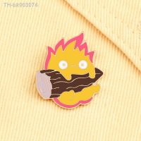 ✱℗ New Cartoon Calcifer Wood Fire Enamel Pins Japanese Anime Brooches Kids Backpack Badges Jewelry Friendship Gift for Girl Boy