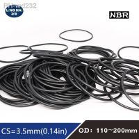 1PC Rubber Ring Black NBR Sealing O Ring CS3.5mm OD110/135/140/145/150/200mm O-Ring Seal Gasket Oil Resistance Rings Washer