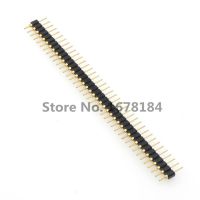 [HOT JJRQQZLXDEE 574] 10Pcs 40 Pin Connector Header เข็มกลม1X40 Golden Pin เดี่ยวแถวชาย2.54มม. Breakable Pin Connector Strip