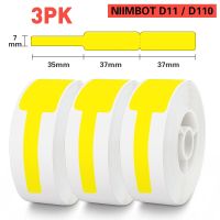 3PK D11 Label Paper Cable Marking D11 Sticker Paper 12.5*109mm Yellow Ribbon for Typewriter NIIMBOT D11 Thernal Printer D110
