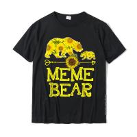 Meme Bear Sunflower T-Shirt Funny Mother Father Gift T-Shirt Cotton Cosie Tees Family Man T Shirt Custom