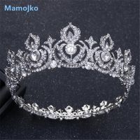 Mamojko Baroque Queen Noble Bridal Crown Tiaras Woman Crystal Wedding Headwear Elegant Tiara For Bride Hair Accessoriesy Bijoux