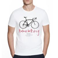 MenS Creative Cycling Lovers Rather Be Riding Bicycle Mounn Bike Print T Shirt Short Sleeve Hipster Tops Cool Streetwear Tee