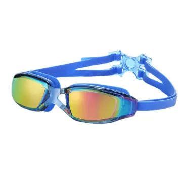 Set UV Anti-Fog Swimming Goggles Swim Cap Ear Plug Nose Clip for Adult Men  Women
