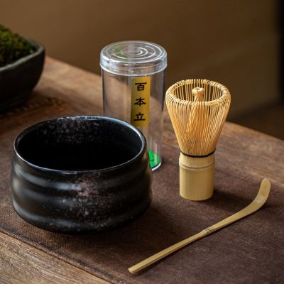 Tea Ceremony Matcha Ceramic Tea Bowl Bamboo Tea Scoop Matcha Whisk Teaware Set