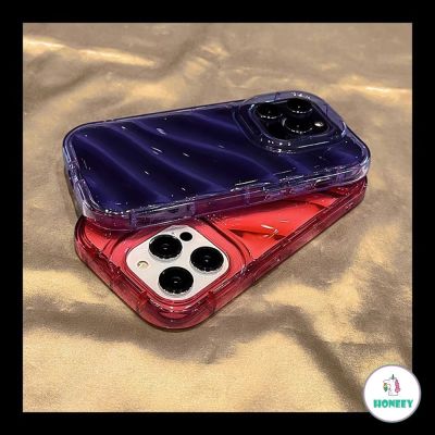 เคสโทรศัพท์มือถือแบบนิ่ม ใส กันกระแทก ลายคลื่น สําหรับ iPhone 14 13 12 X XR XS 7 8