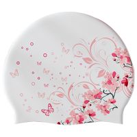 Cover Ears Silicone Swim Cap Waterproof Oversized Printed Durable Comfortable Bathing High Elasticity Long Hair For Women Swim Caps