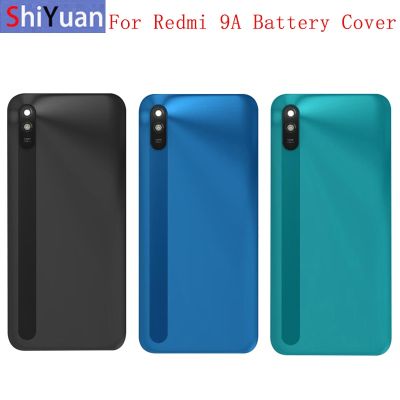 Battery Case Cover Rear Door Housing Back Case For Xiaomi Redmi 9A Battery Cover Camera Frame Lens with Logo Replacement Parts