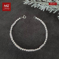 MT สร้อยข้อมือเงินแท้ ปล้องเกลียว สลับ บอลกลม ข้อมือ 18, 19 ซม Solid 925 Sterling Silver Bracelet (sb297) MT Jewelry มณีธารา