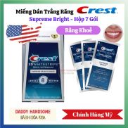 Hộp Miếng Dán Trắng Răng Crest 3D White Supreme Bright Trắng Mạnh Răng