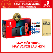 Máy Nintendo Switch V2 Aeon - Joycon Xanh Đỏ + 12 tháng bảo hành + Tặng