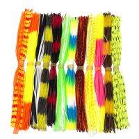 12 Bundles/Bag Mixed Color Silicone Skirts for Spinnerbait Buzzbait Rubber Jig Lures Squid Skirts Fly Tying Material Accessories