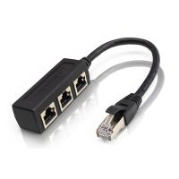 3 in 1 RJ45 Splitter LAN Ethernet Network RJ45 Connector Extender Adapter Cable for Networking Extension 1 Male to 2/3 Female Cables