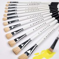 Articsy Wool Gouache Painting Brush Set Flat-Head Multifunction Paint Tools Oil Paint Brush Supplies Student  Boutique Brushes Paint Tools Accessories