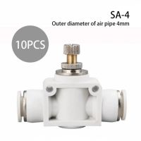 QDLJ-10pcs Pneumatic Fittings Speed Switch Sl6-m5 Cylinder Regulating Valve Throttle Valve Sl4-01 4mm-10mm Pneumatic Connector Sa-6