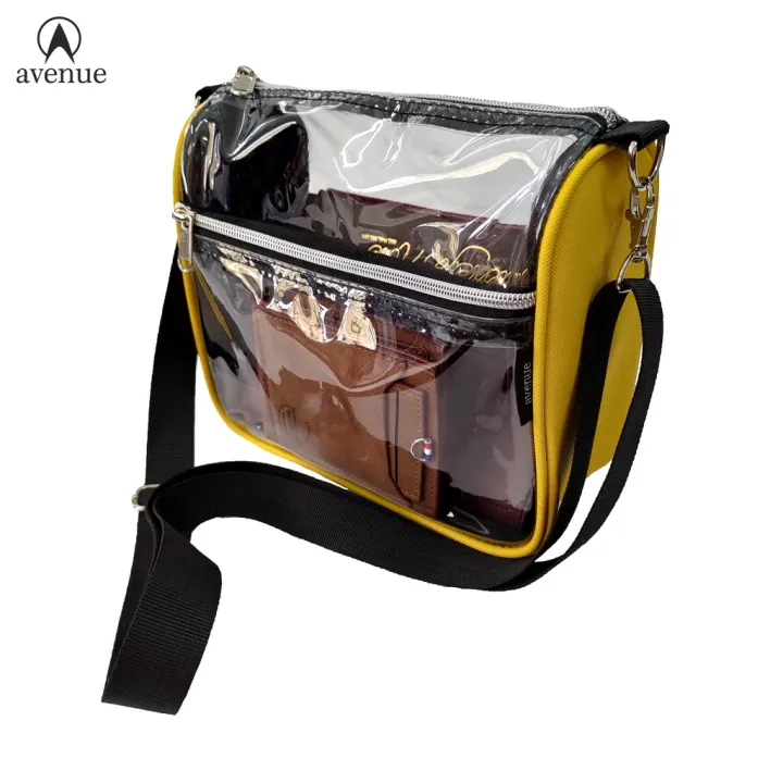 Avenue Transparent PVC Clear Sling Bag 303 Shoulder Bag Thick Plastic