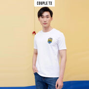 COUPLE TX - Áo Thun Nam Nữ Regular Fit Thêu Xù MTS 1213 WTS 2213