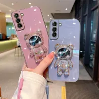 Luxury Quicksand Astronaut Silicone Case For Samsung S23 Ultra S22 S21 Plus S20 FE Stand TPU Cover For Samsung S10 Note 20 Ultra