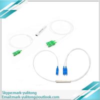 ตัวแยกสายใยแก้วนำแสงสำหรับ1x2plc Sc Upc ตัวแยกสัญญาณออปติกสายแพทช์ตัวแยกสัญญาณ Sc Singlemode Mini ท่อเหล็กตัวแยก Sc Cnnector