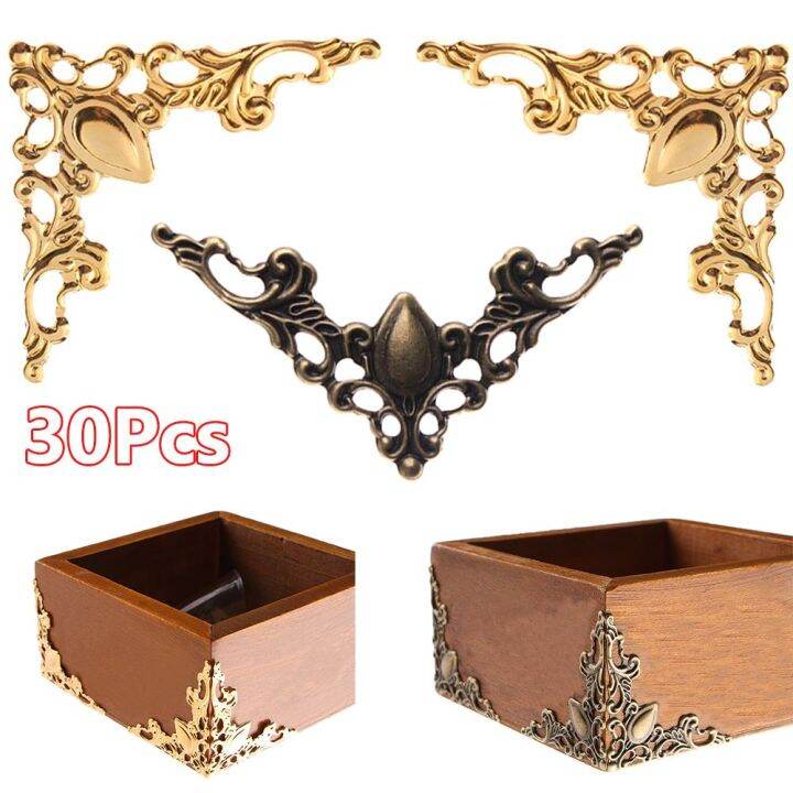 MICANGP Corner Brackets Gold Protector Photo Frame Furniture Bronze Corner Bracket Decor Bracket