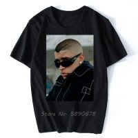 Bad Bunny Glasses T Shirt Men Casual TShirt Men Cotton O-neck Short Sleeve T-shirt Hip Hop Tees Tops  JQE3