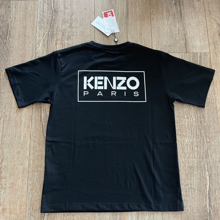 kenzo-new-23-european-and-american-trendy-brand-ke-takata-zo-begonia-flower-embroidery-black-printed-logo-t-shirt-pure-cotton-versatile-soft
