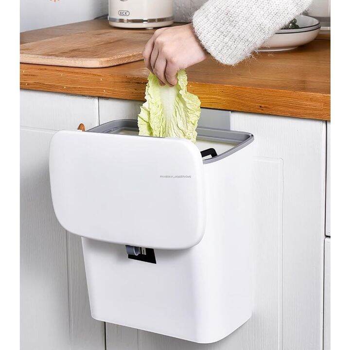 Kitchen Compost Bin for Top Under Sink Garbage Can Hanging Trash Can
