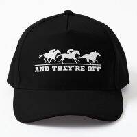 Horse Racing And They Re Off Baseball Cap Hat Summer Sport Casual Black Sun Hip Hop Bonnet Casquette Mens Czapka Printed