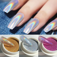 MAFFICK Solid Aurora Nail Powder Mermaid Chrome Mirror Pigment Nail Art Decorations Pearl Rubbing Dust Brush Set Pink Glitters