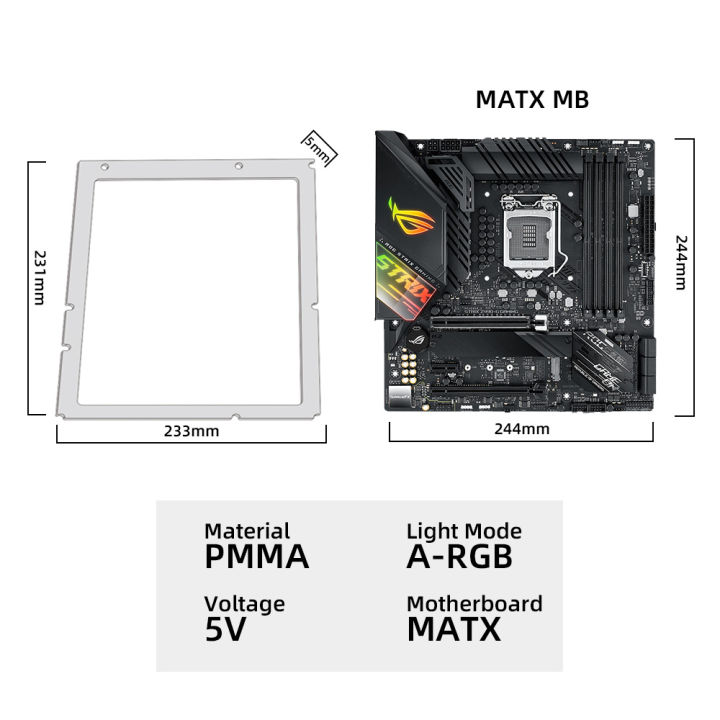 a-rgb-motherboard-lighting-pad-5v3pin-pc-case-frame-atx-matx-itx-mobo-decoration-aura-sync-custom-mod-acrylic-panel