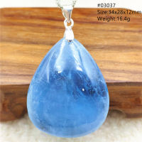 Natural Blue Ice Aquamarine Pendant Women Man Oval Water Drop Clear Bead Blue Aquamarine Pendant zil Necklace zil AAAAA