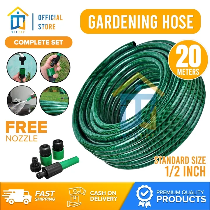 𝐖𝐢𝐧𝐭𝐨𝐩 Heavy Duty 20 Meter PVC Garden Hose for Gardening and Cleaning ...