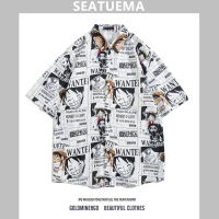 SEATUEMA เสื้อฮาวาย 【ONE PIECE（ワンピース）เสื้อพิมพ์ลายแฟชั่น