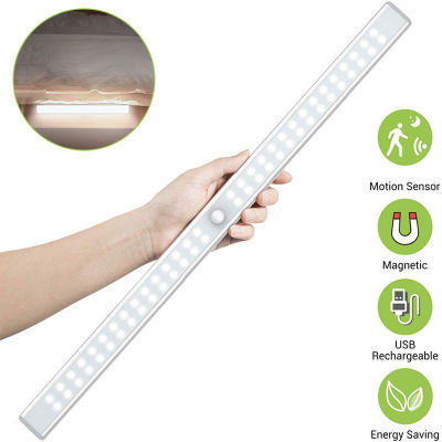 6/10/24/40/60 LED PIR Motion Sensor Lamp Wardrobe Closet Light USB Rechargeable Dimmable Night Lights For Kitchen Bedroom Stairs Night Lights